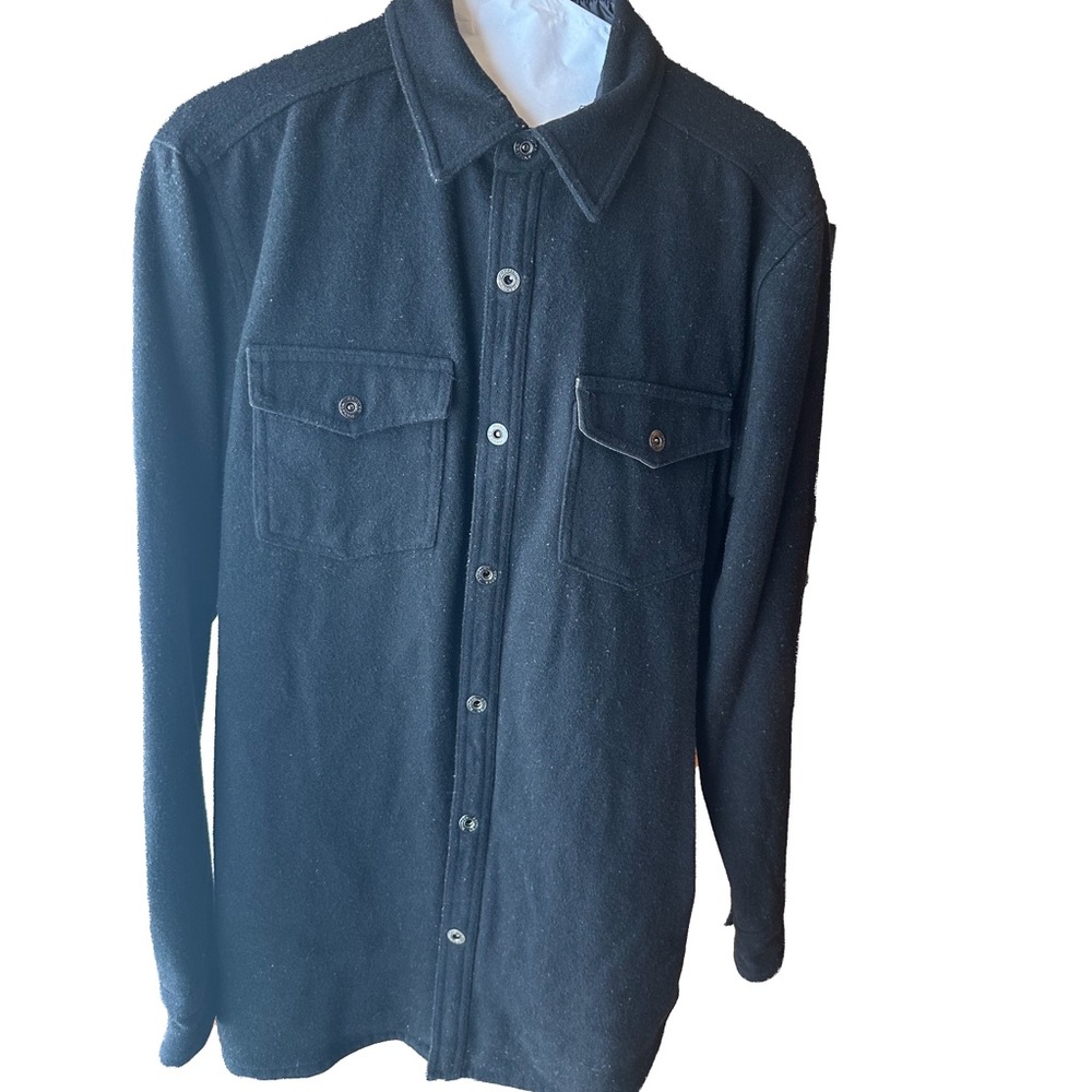Men's Black Button-Up and zippered Jacket